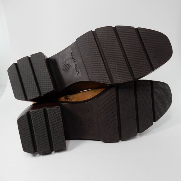 Donald Pliner Mai Moto Boots Size 8 Brown Suede Leather Saddle Harness NEW - Picture 14 of 14